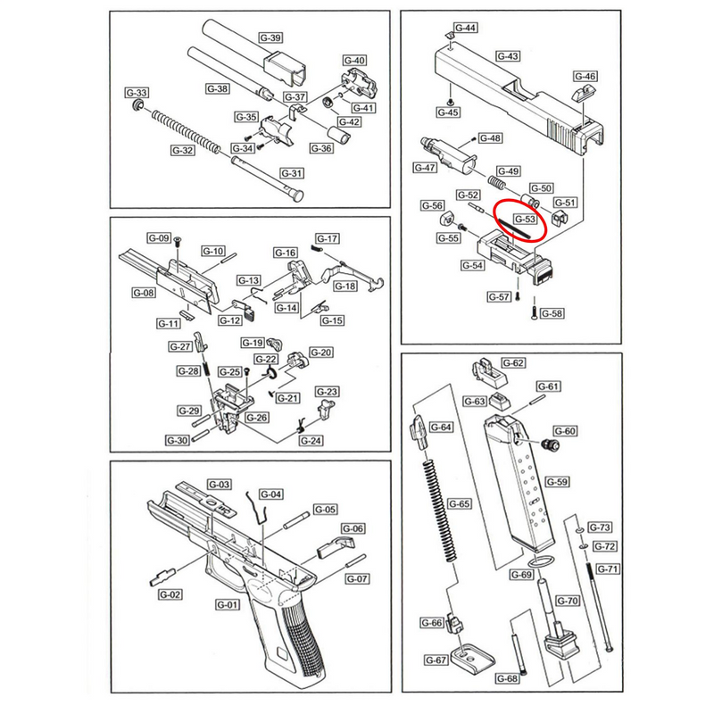 We G19 Serisi Nozzle Yayı Parça No G19 #53