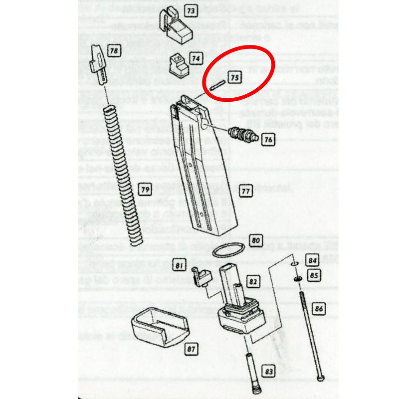 We Hi-Capa 5.1 BB Tututucu Pimi Parts No #75