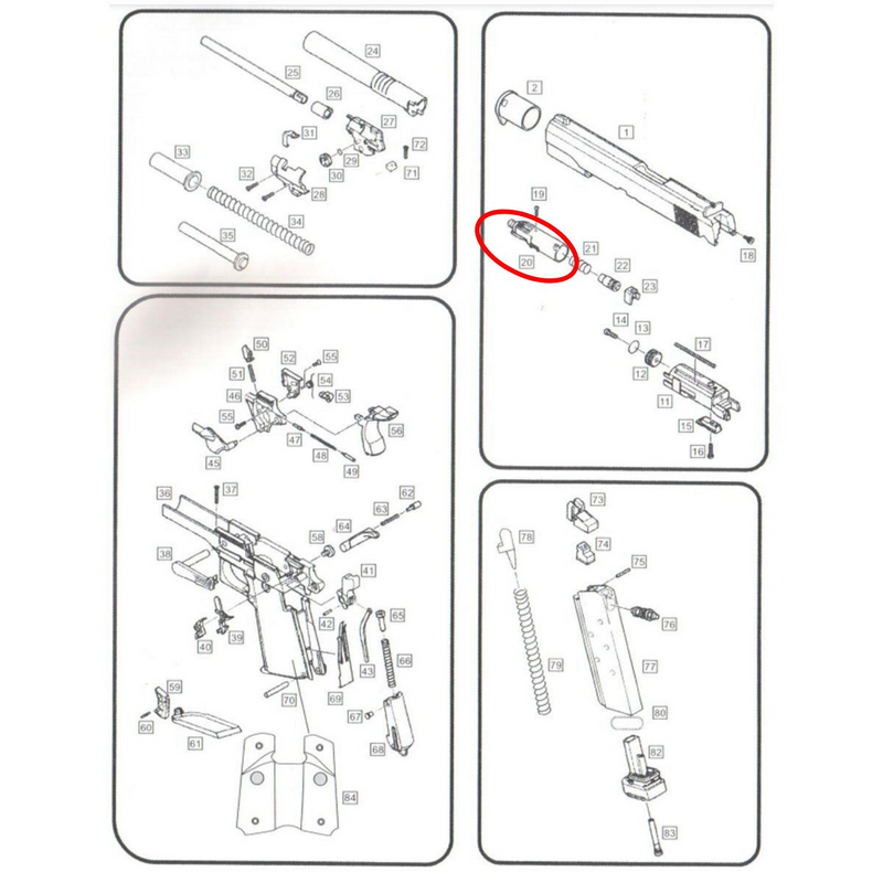 We 1911 V3 Nozzle Parça No #20
