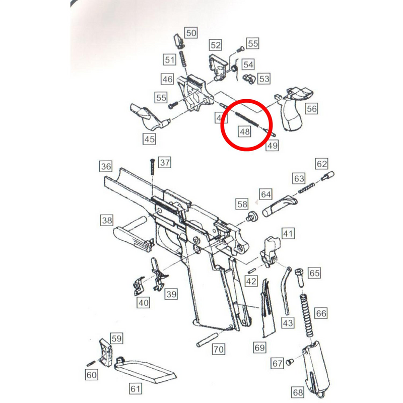 WE 1911 Emniyet Mandalı Yayı Parts No #48