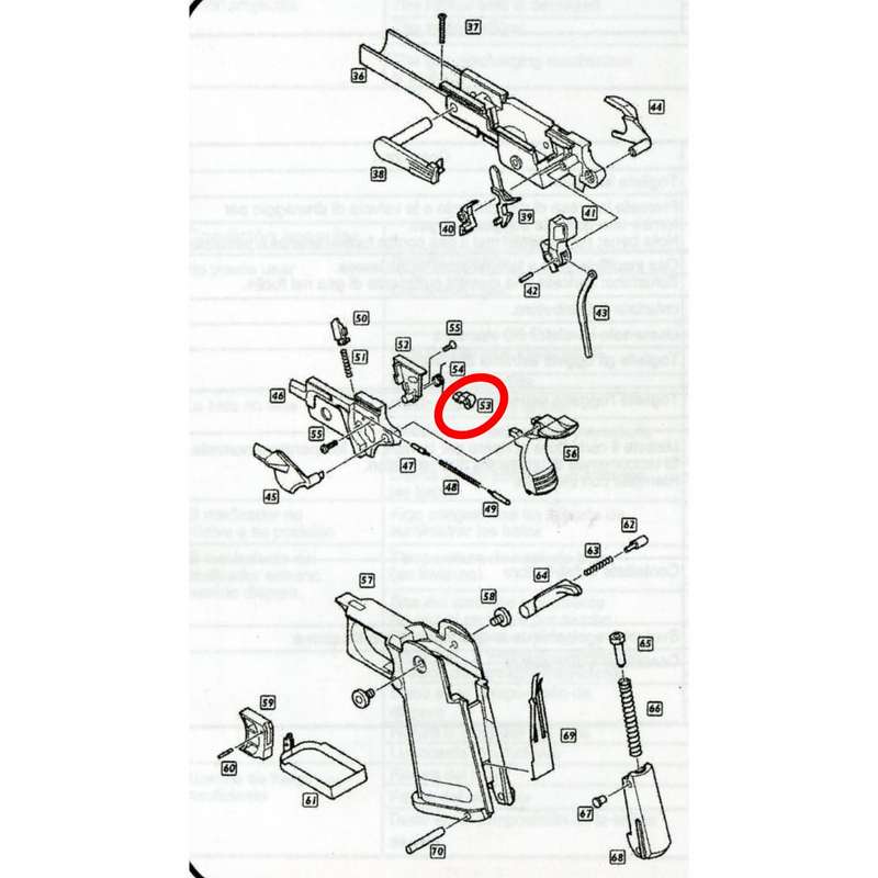 We Hi-Capa 5.1 gbb Firing Pin Parts No #53