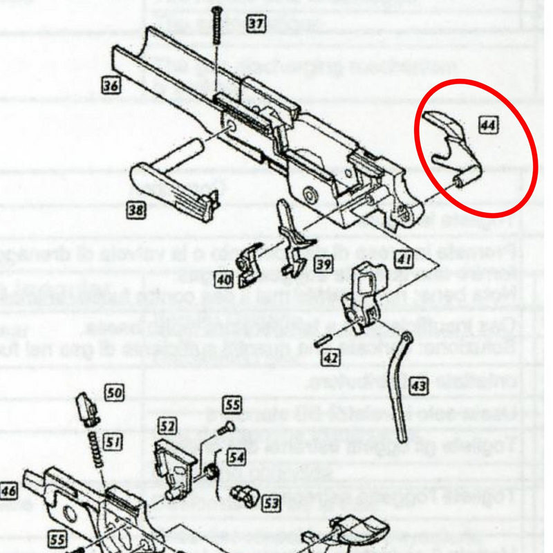 We Hi-Capa 5.1 Emniyet Mandalı Sağ Parts No #44
