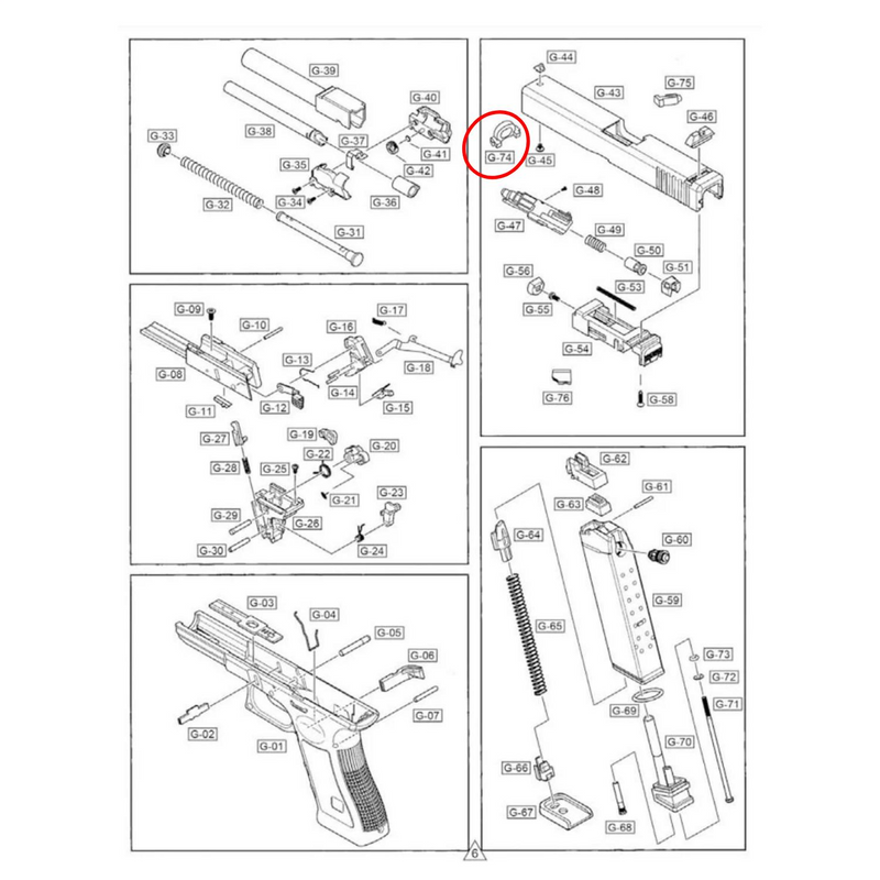 We G17 Serisi İcra Mil Yuvası Parça No #74
