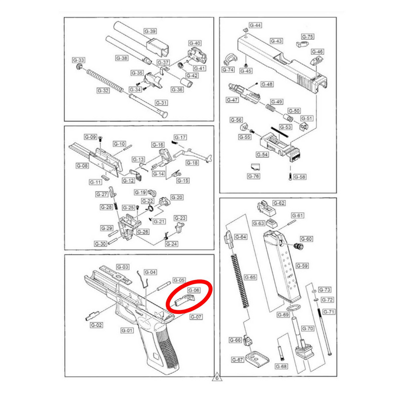 We G17 Gen 5 Serisi Şarjör Mandalı Parça No G17V #06