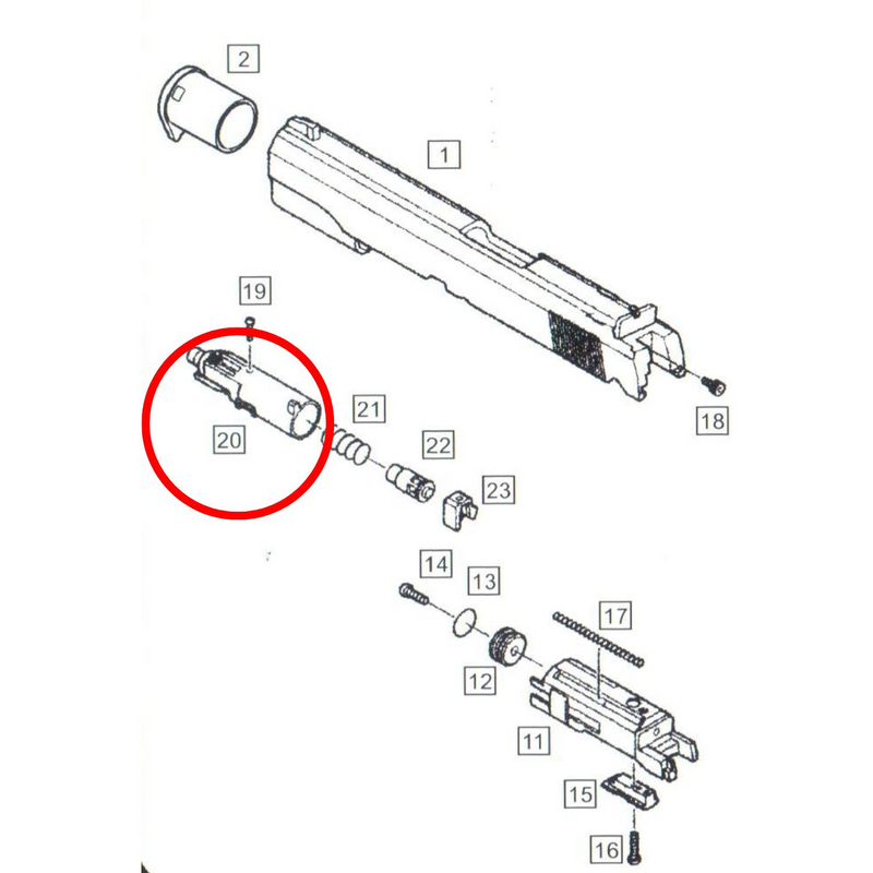 We 1911 Nozzle Parts No #20