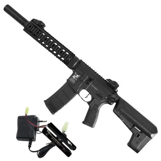 Delta Armory AR15 SilentOps 9'' Charlie Siyah AEG Airsoft Tüfek / Pil Şarj Setli