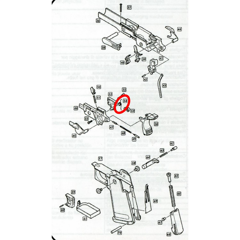 We Hi-Capa 5.1 İğne Yayı Parts No #54