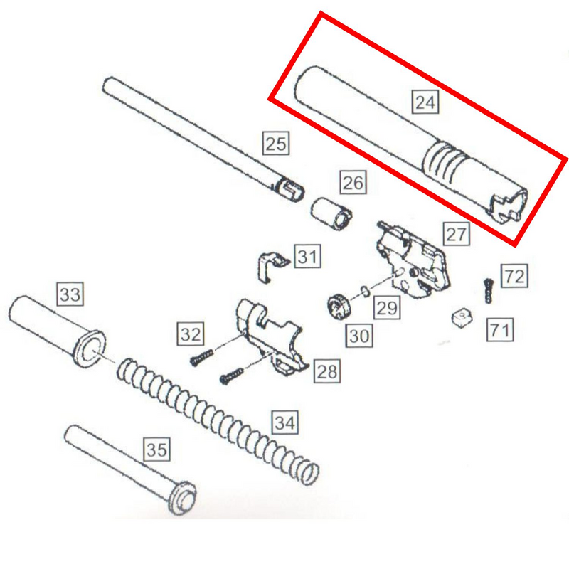 We 1911 Dış Namlu Siyah Parts No #24