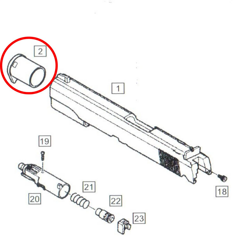 We 1911 Bushing Outer Barrel Siyah Parts No #2