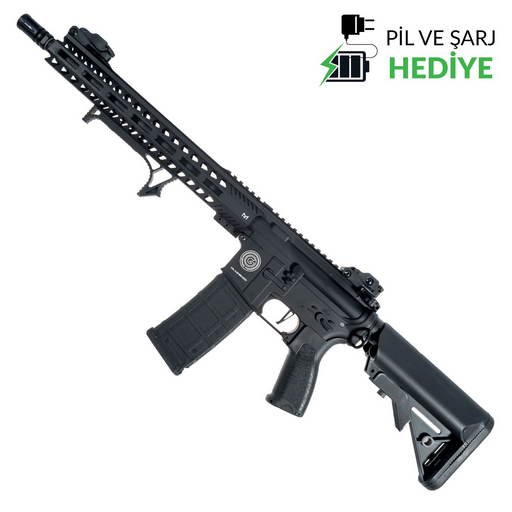 Delta Armory Grand Power AR15 13'' M-Lok ALPHA Siyah AEG Airsoft Tüfek / Pil Şarj Setli