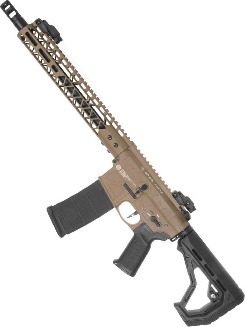 Delta Armory FREYA R15 SKELETON 13'' FULL METAL Half Tan AEG Airsoft Tüfek