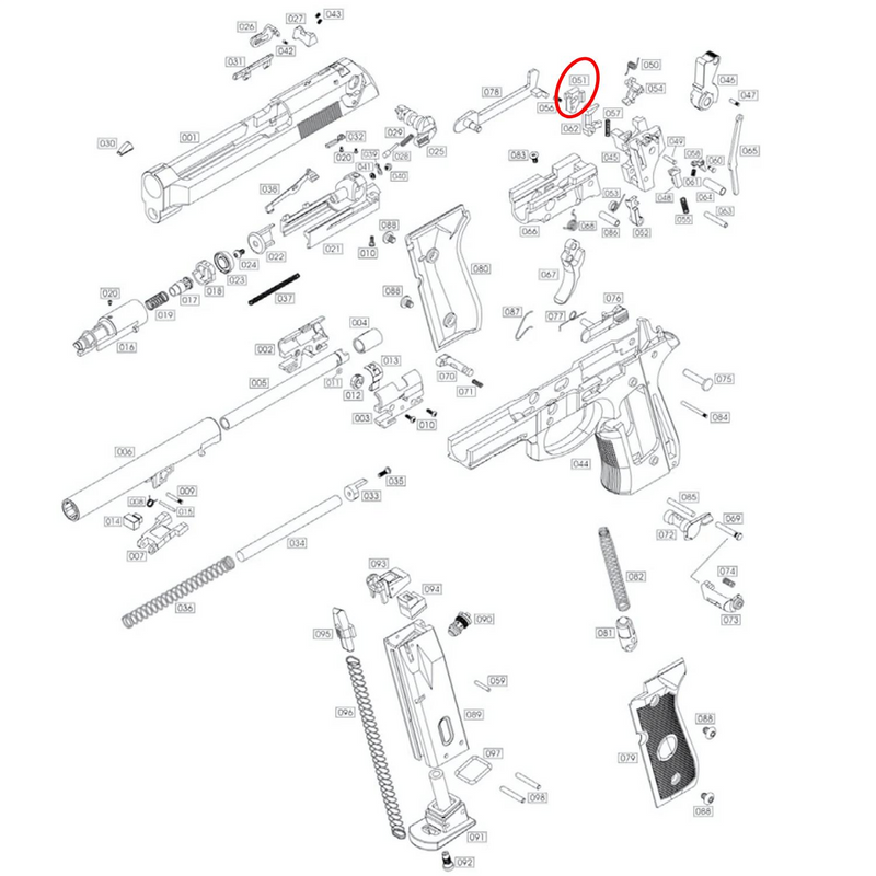 We M92 V2 Hammer Parça No #51
