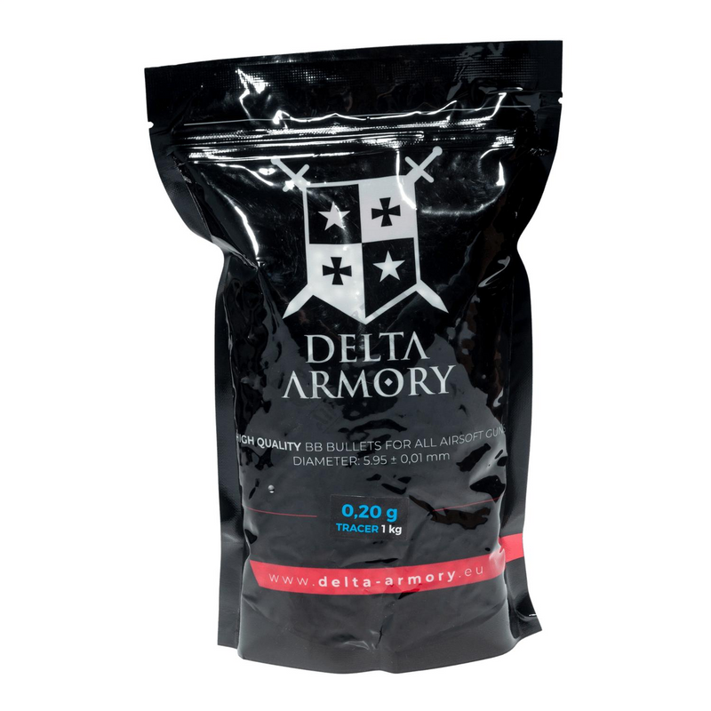 Delta Armory 0.20g AIRSOFT TRACER BB Yeşil 5000Adet (SIYAH PAKET) (DA-BB-020-TRACER)