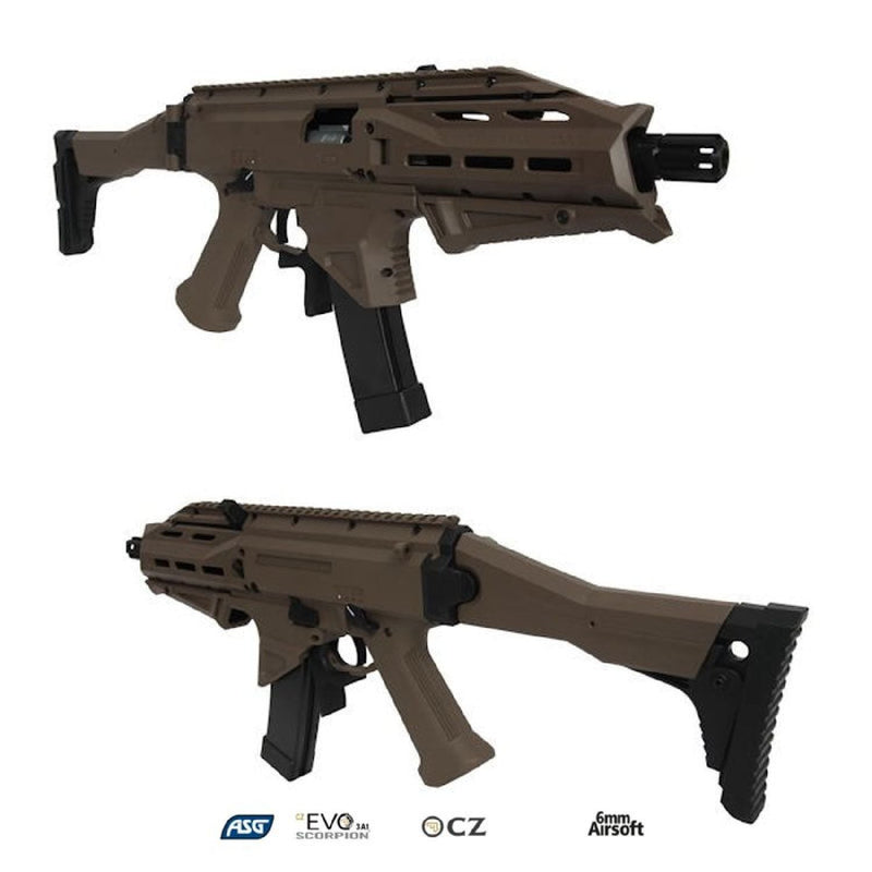 ASG CZ Scorpion EVO 3 ATEK Tan Dual Tone AEG Airsoft Tüfek