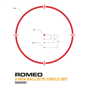 SIG SAUER SOR81001 ROMEO8H BALLISTIC RED DOT 040.004.015
