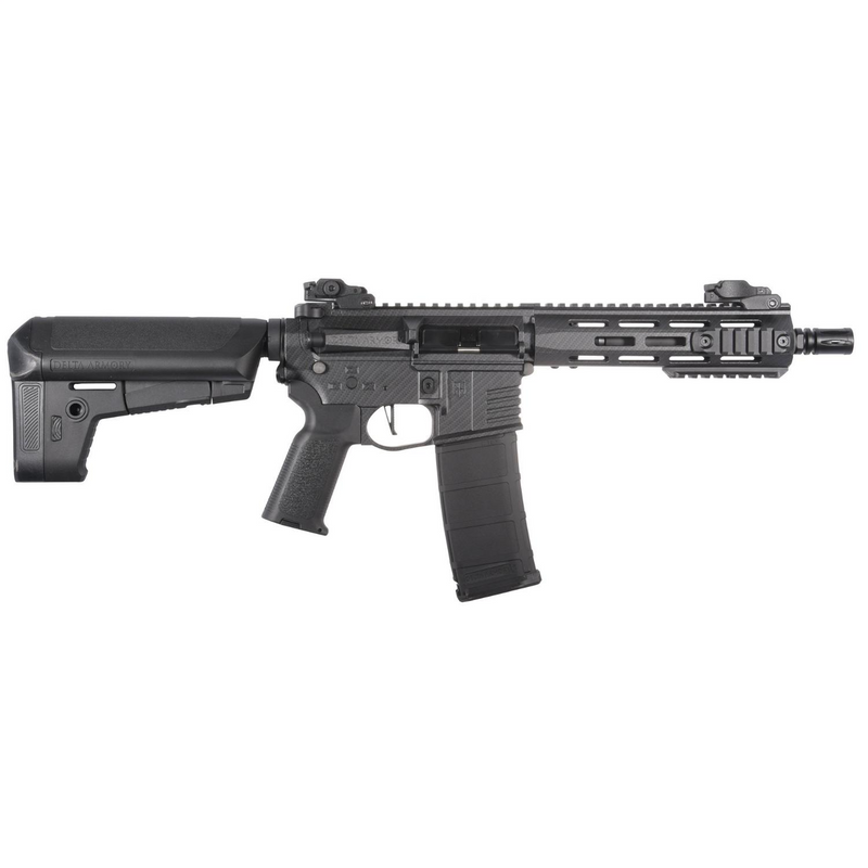 Delta Armory CARBON Görünümlü M4 AR15 M-LOK 8'' Charlie Pil Şarj DAHIL SET DA-C08-CRB