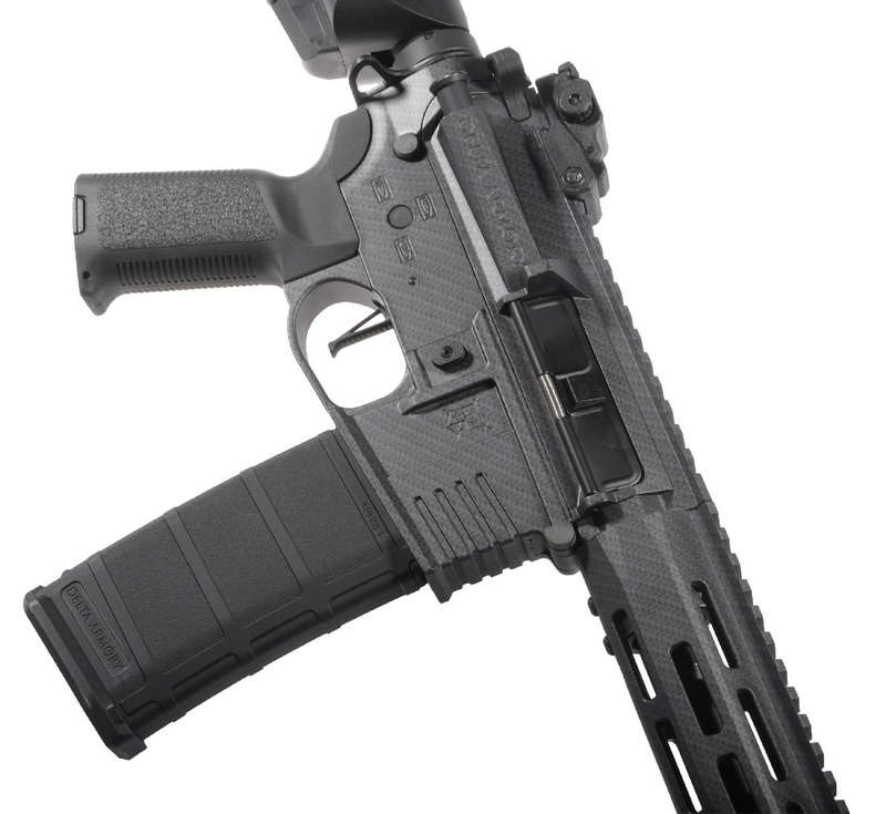 Delta Armory CARBON Görünümlü M4 AR15 M-LOK 8'' Charlie Pil Şarj DAHIL SET DA-C08-CRB