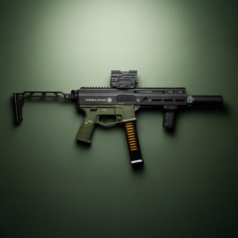 Delta Armory STRIBOG SP10A3 Yeşil UPGRADE Charlie Airsoft Tufek & Dipçik Setli