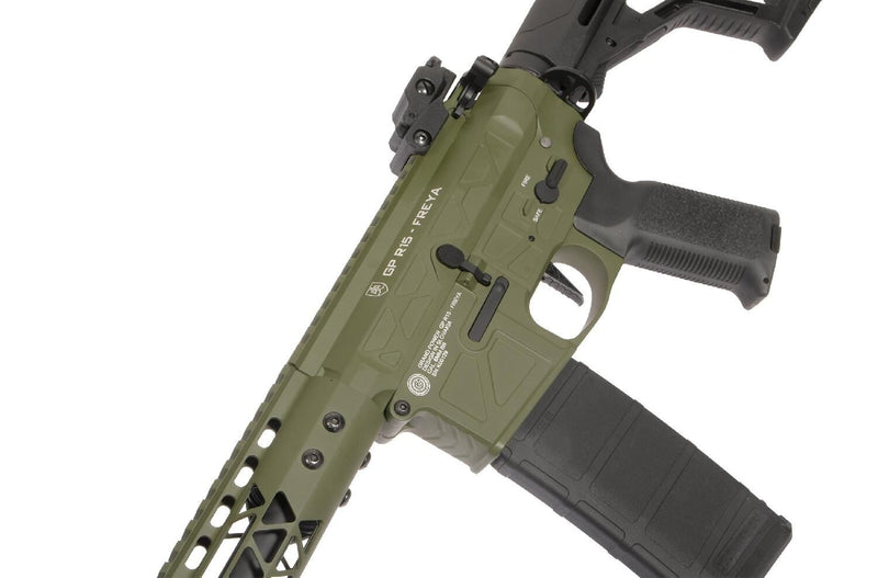Delta Armory FREYA R15 SKELETON 13'' FULL METAL OLIVE AEG Airsoft Tüfek