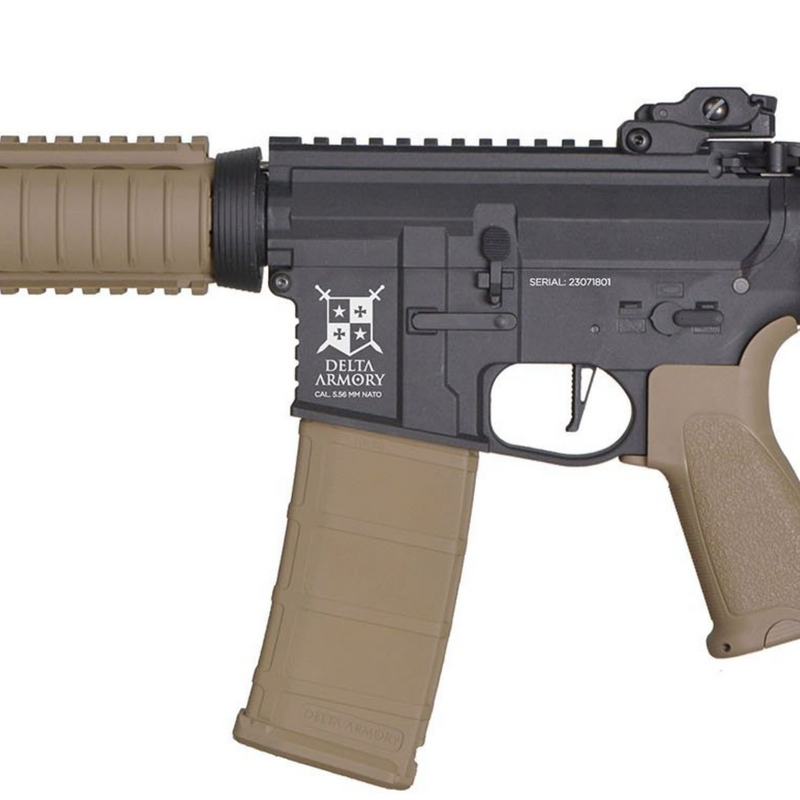 Delta Armory AR15 RIS BRAVO Half Tan AEG Airsoft Tüfek / Pil Şarj Setli