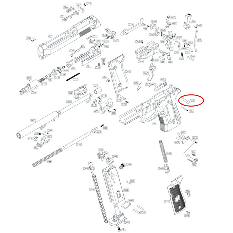We M92 V2 Hammer Tutucu Pim Parça No #75