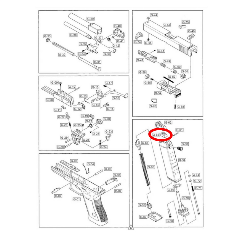 We G19 Serisi Şarjör Gaz Çıkış Contası Parça No #063