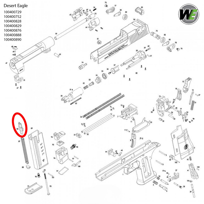 We Desert Eagle BB İtici Parça No #86