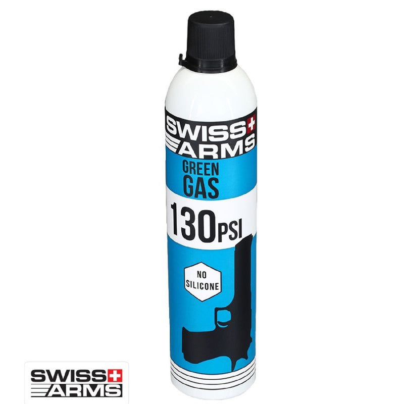 Cybergun Swiss Arms Silikonsuz 130 PSI / 600ml Airsoft Green Gas  - Mavi Şişe