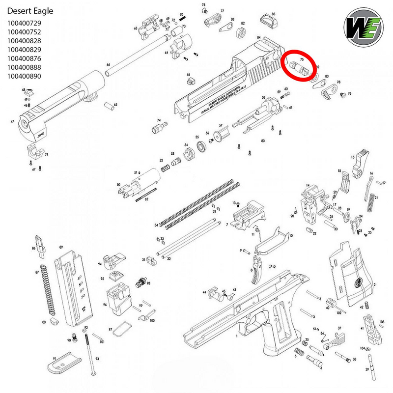 We Desert Eagle Emniyet Mandalı Parça No #75