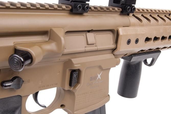 Sig Sauer MCX SCOPED CO2 YİVLİ YARI OTOMATİK HAVALI TÜFEK (PELLET)  & 1-4x24 DÜRBÜN SET - TAN
