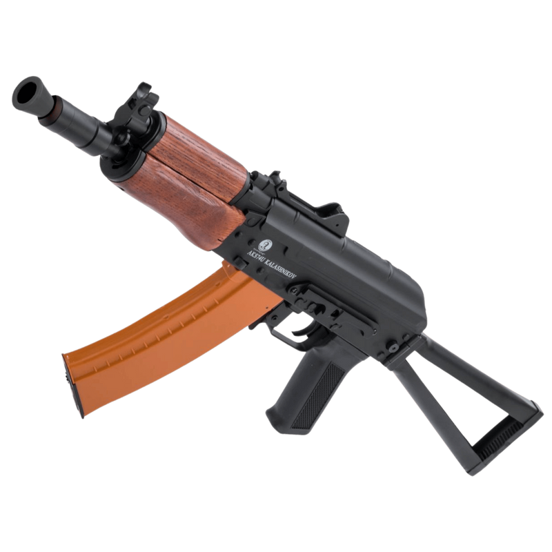 CYBERGUN Softair Licensed AKS74U Kalashnikov Gerçek Ağaç Full Metal Airsoft AEG Tüfek