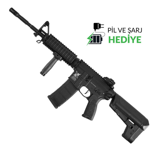 Delta Armory AR15 RIS BRAVO Siyah AEG Airsoft Tüfek / Pil Şarj Setli