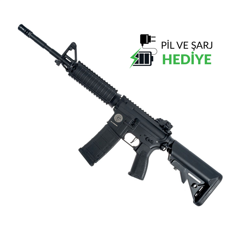 Delta Armory Grand Power AR15 RIS Charlie PIL SARJ SET Airsoft Tüfek / Siyah DA-GP-C03