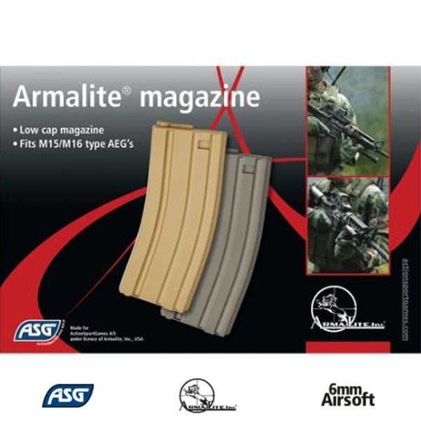 ASG 30BB LOW CAP M15/M16 TAN AEG Airsoft Tüfek Şarjörü 17125-1