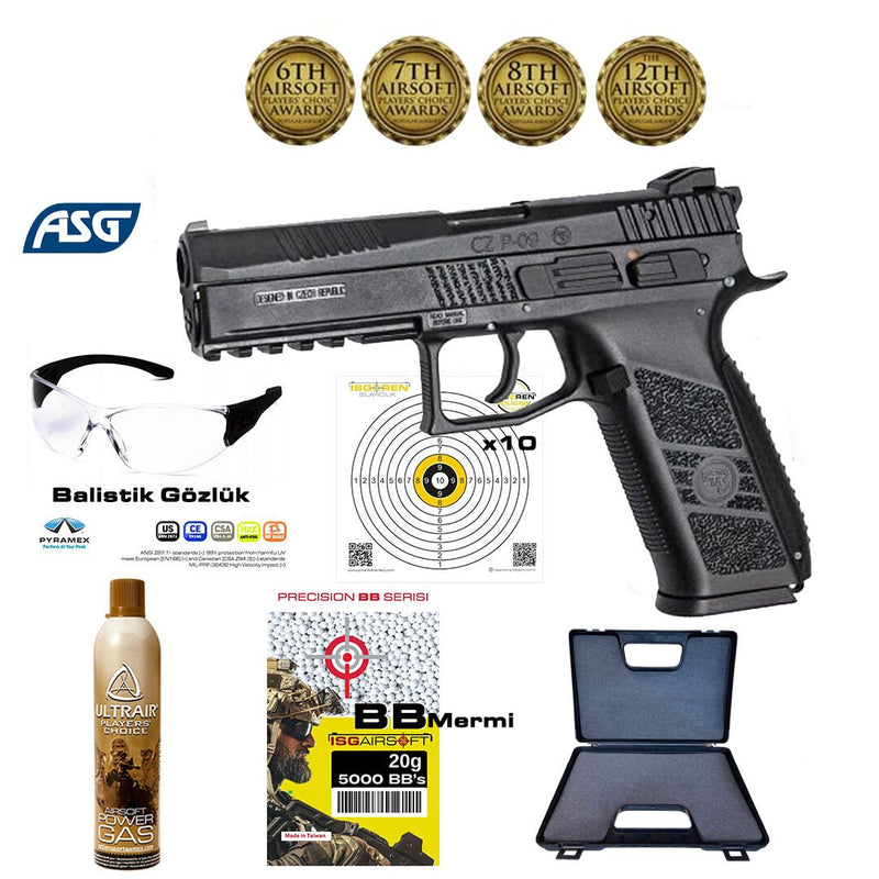 Asg CZ75 P09 Airsoft Kampanya Paketi - Siyah