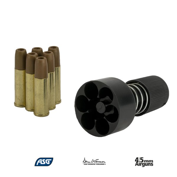 ASG DAN WESSON HAVALI 4.5 mm. SPEEDLOADER ve YEDEK MERMİ 16187