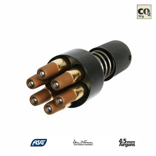 ASG DAN WESSON HAVALI 4.5 mm. SPEEDLOADER ve YEDEK MERMİ 16187