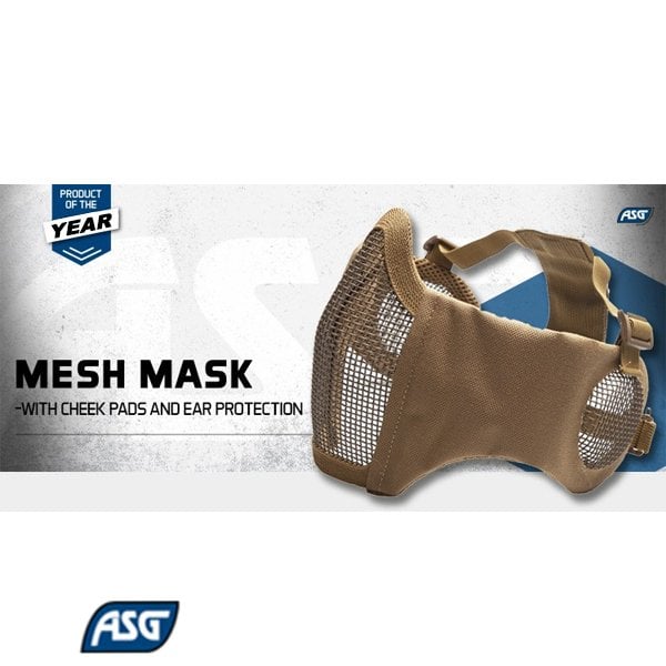 ASG Kulak Ağız Korumalı Airsoft Maske TAN Çöl rengi - 19234