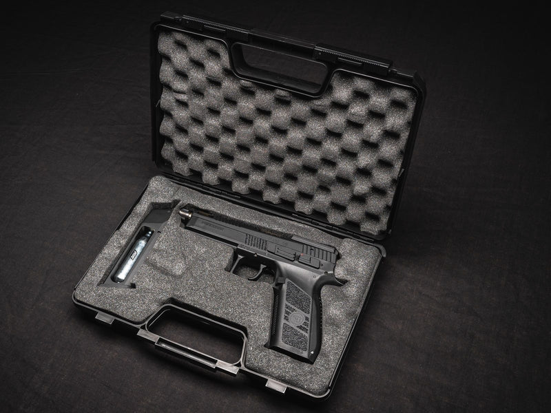CZ P09 OPTIC AYAK VE CANTALI SİYAH BLOWBACK CO2 AIRSOFT TABANCA