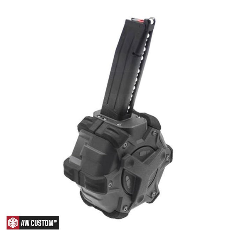 AW Custom HX HiCAPA BLACK 400BB GBB Gas Drum Magazine SIYAH
