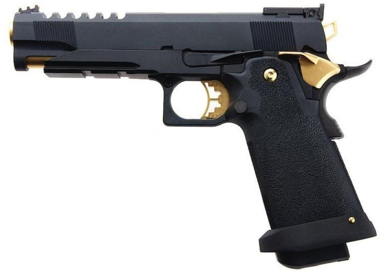 AW HX2701 5.1 Hi-Capa SLIDECUT GBB Airsoft Tabanca ( Black/Gold )