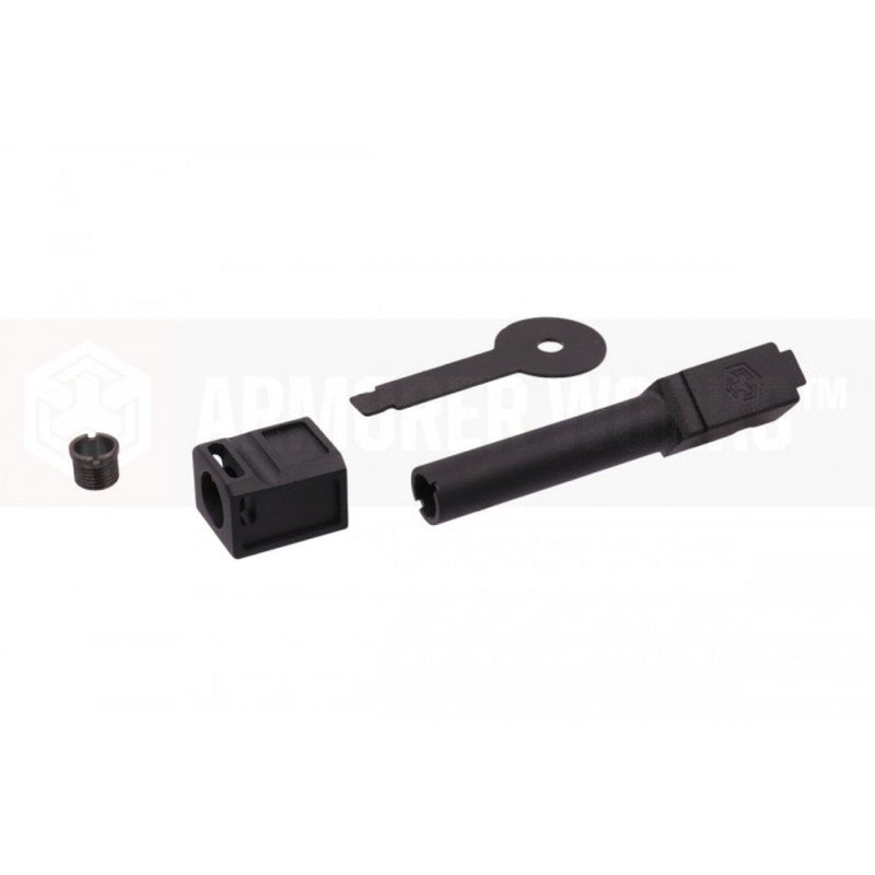 AW, WE Glock Kompensatör + Dış Namlu Kiti (COMPACT / MODEL 1 / SİYAH)