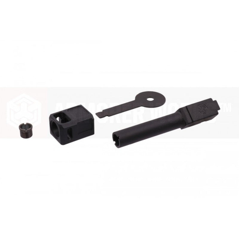 AW, WE Glock Kompensatör + Dış Namlu Kiti (COMPACT / MODEL 2 / SİYAH)