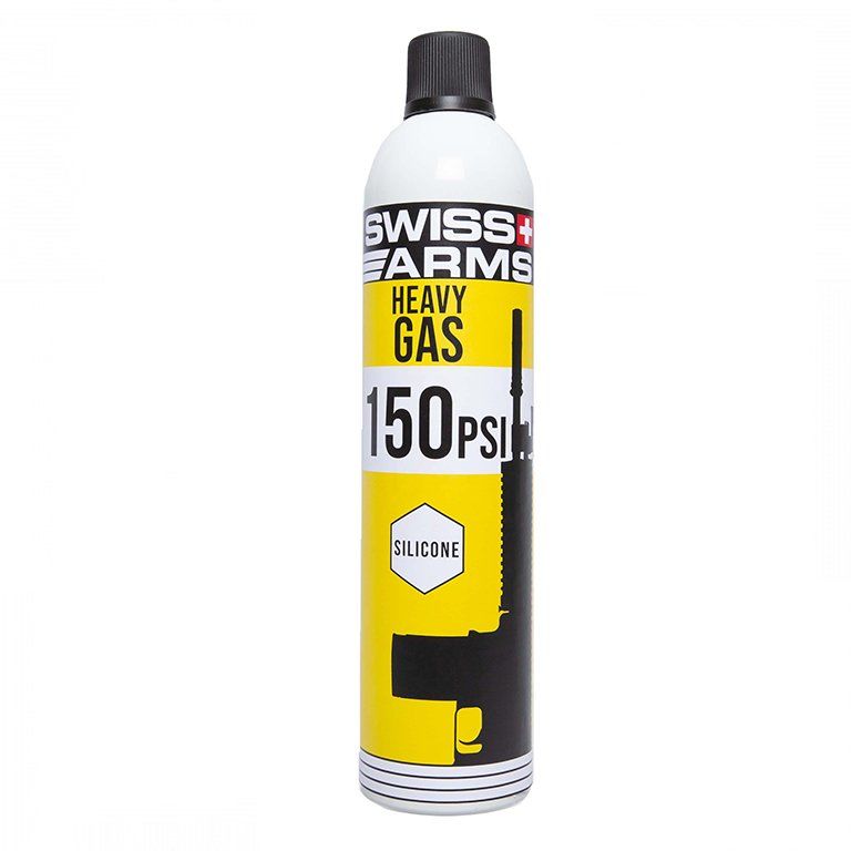 Cybergun Swiss Arms Silikonlu 150PSI / 760 ml Airsoft Gaz Heavy Red Gas - Sarı Şişe