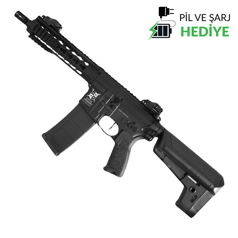 Delta Armory AR15 KeyMod 8” BRAVO PIL SARJ SET Airsoft Tüfek / Siyah DA-B05