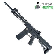 Delta Armory Grand Power AR15 KeyMod 10'' Charlie  PIL SARJ SET Airsoft Tüfek / Siyah DA-GP-C04