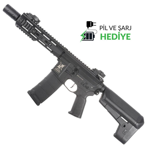 Delta Armory M4 AR15 M-LOK SilentOps 8'' Charlie Siyah Airsoft Tüfek SET DA-C10