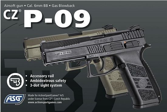 Asg CZ75 P09 Airsoft Kampanya Paketi - Siyah