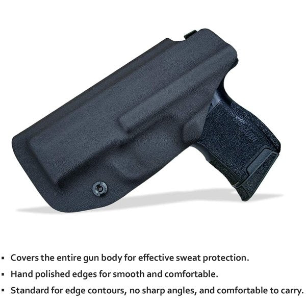 Sig 365 IWB Kydex İçi Kadife Tabanca Kılıfı - Sağ El -  Siyah